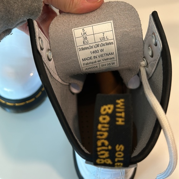 Dr. Martens 1460 Croc-Embossed Patent Leather Boots - Picture 3 of 8